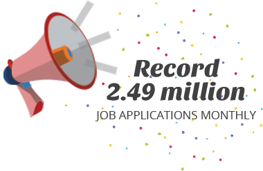 Record 2.49 Million Job Applications Monthly
